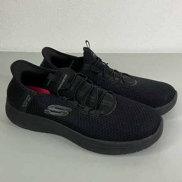 Skechers Slip Resistant Slip In Black Sneakers Size 8.5 - Picture 1 of 8
